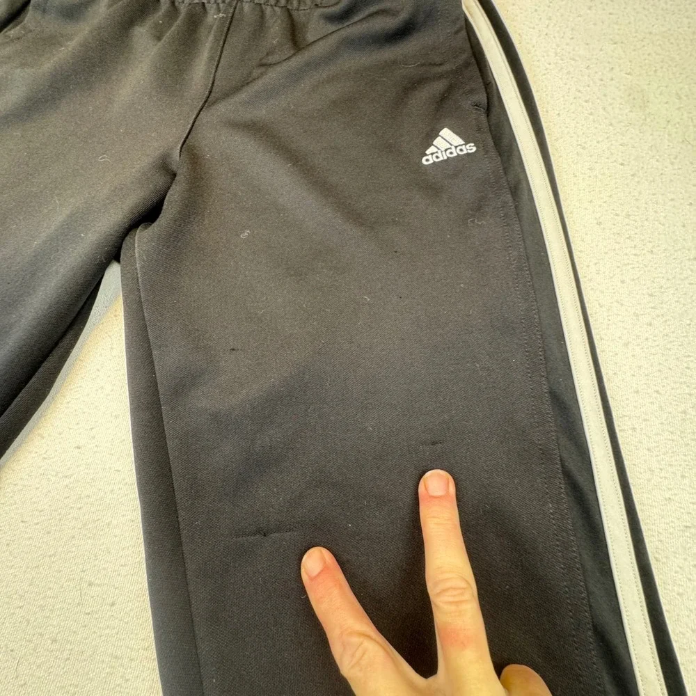 Adidas Tiro Track Pants Mens Medium Black 3-Stripe‎ Zippered Cuffs